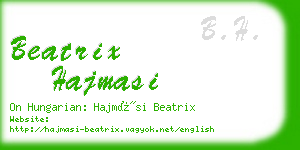 beatrix hajmasi business card